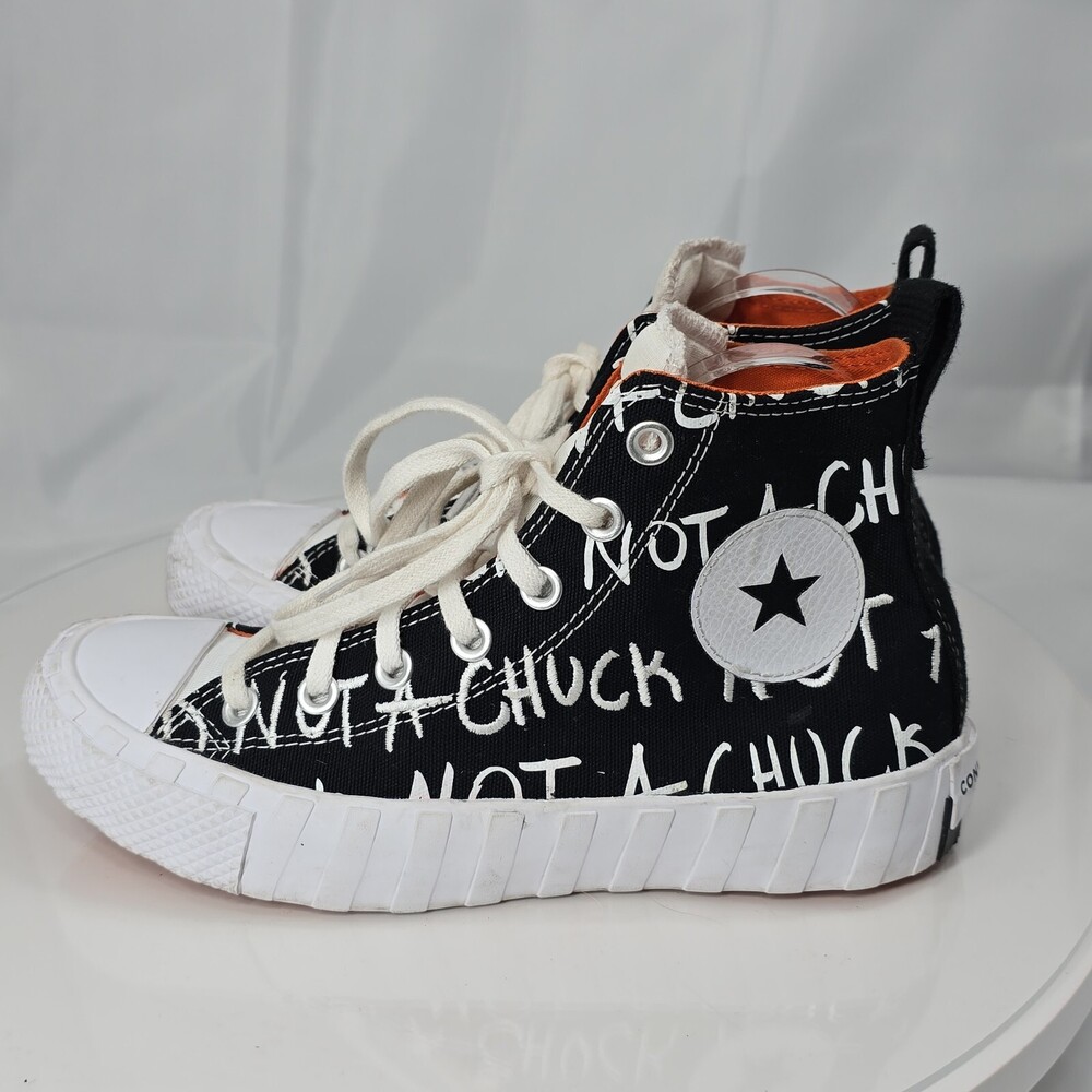 Converse All Star Not a Chuck Unt1t3ld Black Kid Shoes 266514C Size 5/ Women 7